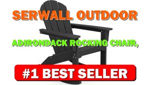 SERWALL Outdoor Adirondack Rocking Chair, All-Weather HDPE Porch Rocker Chair, Patio Ad - B0DFTK6PFL