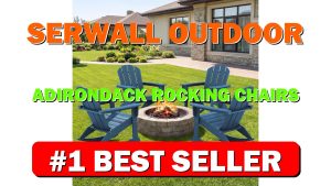 SERWALL Outdoor Adirondack Rocking Chairs Set of 4, All-Weather HDPE Rocker Chair - B0DFTW3KHC