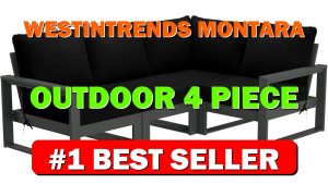 WestinTrends Montara Outdoor 4-Piece HDPE L-Shaped Modular Patio Sofa Furniture Set, Gr - B0DYFQWS4C