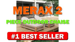 Merax 2-Piece Outdoor Chaise Lounge Chair with Adjustable Backrest & Waterproof Cushion - B0FDKSWJDL